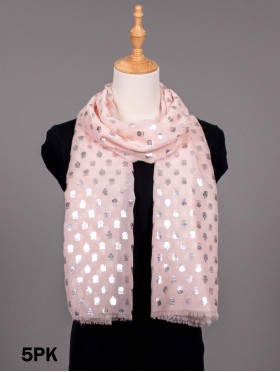 Metallic Owl Print Fashion Scarf